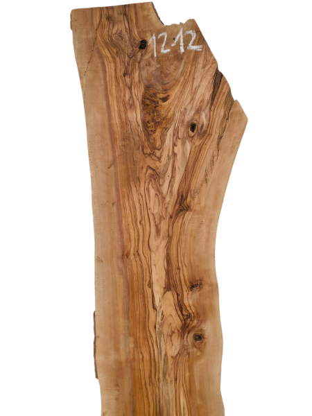 Vielseitige 200 cm Olivenholz Bohle mit 4,7 cm Stärke und hoher Tragfestigkeit 1212