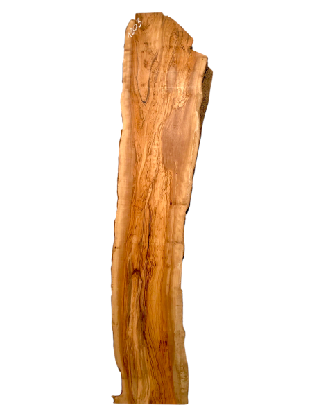 Voll massive Olivenholz Bohle 189 cm mit top Maserung -leicht windschief- 1203